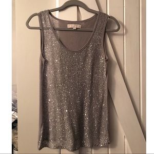 Ann Taylor Loft summery gray tank small